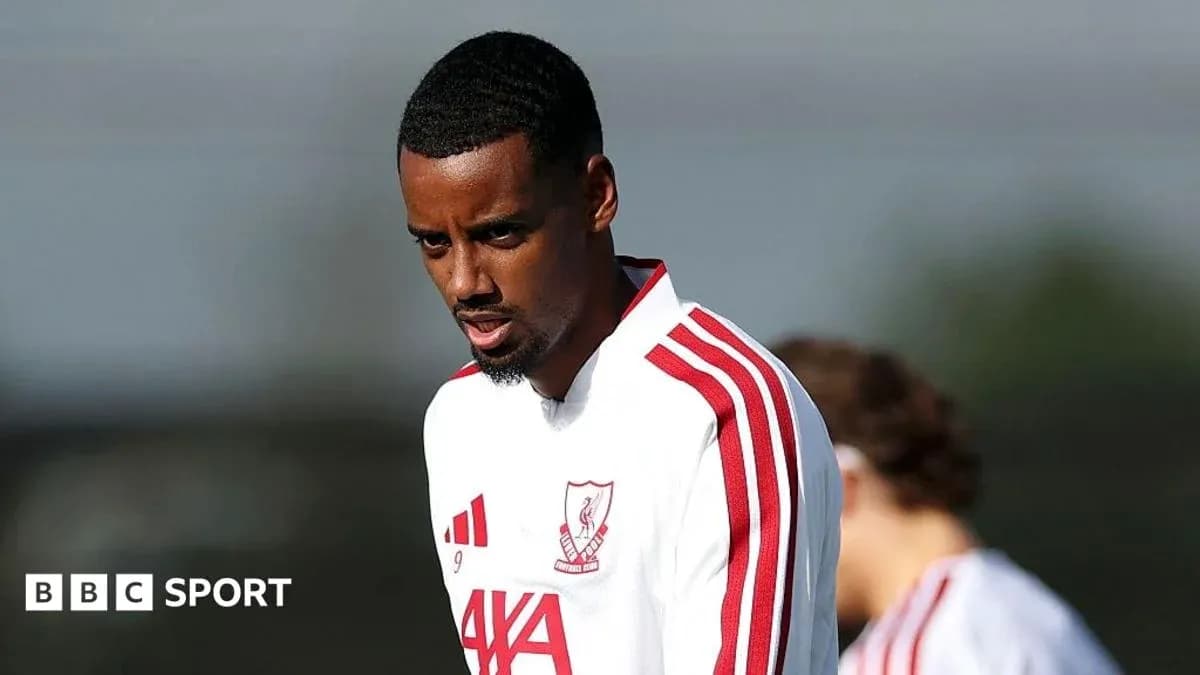 Player in Liverpool training kit during session Player in Liverpool training kit during session