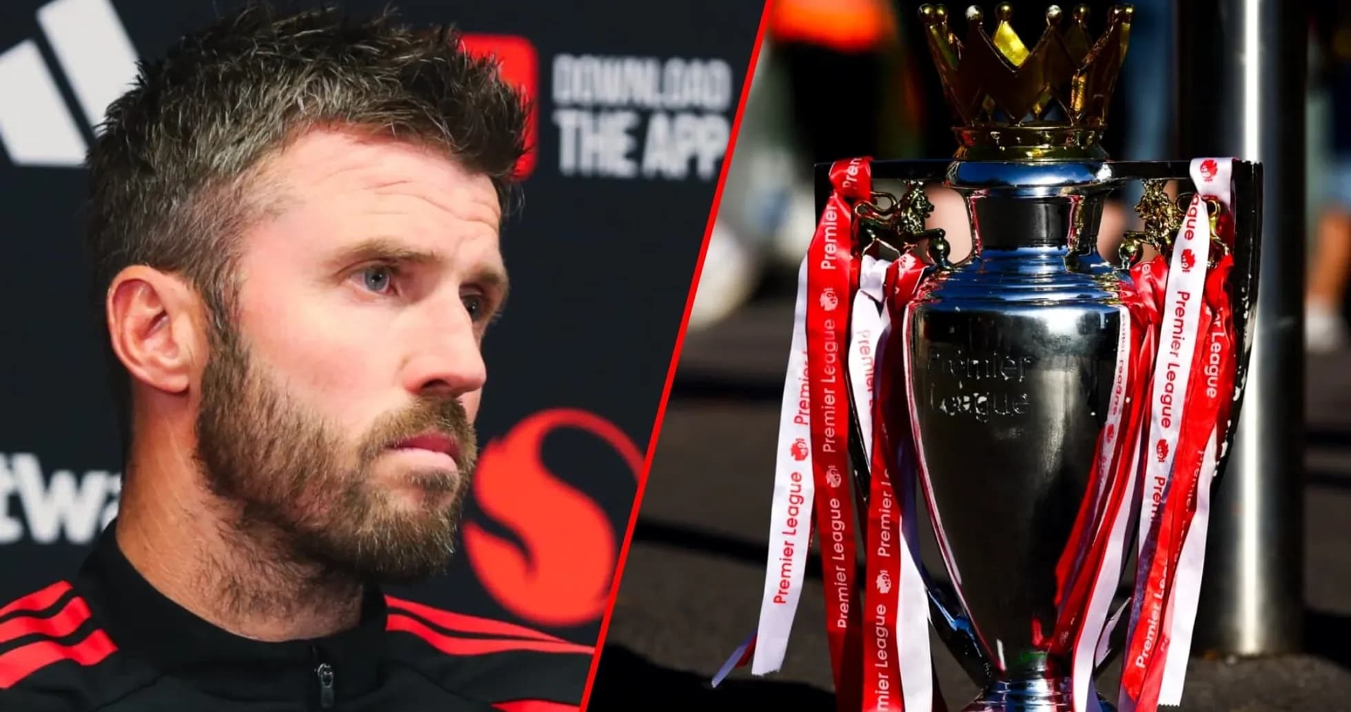 Player and Premier League trophy side by side Player and Premier League trophy side by side