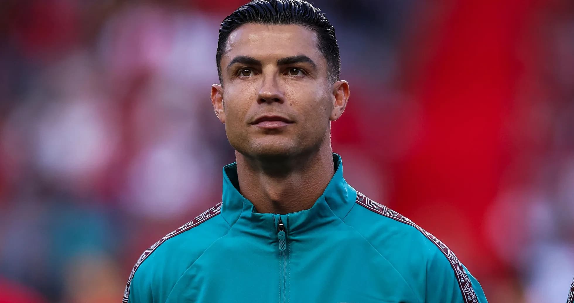 Cristiano Ronaldo in training gear on the field Cristiano Ronaldo in training gear on the field