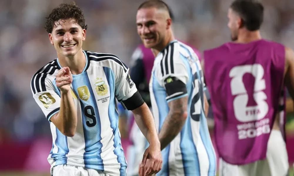 Argentinian player celebrating during a match Argentinian player celebrating during a match
