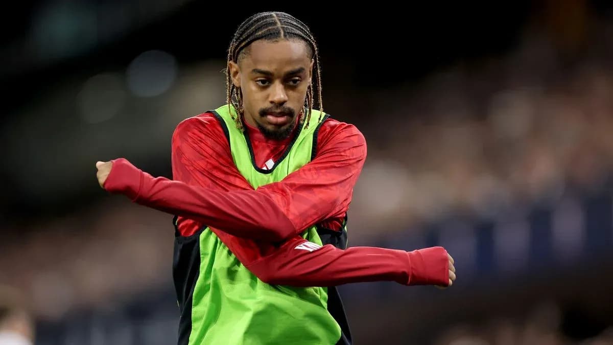 Player warming up on the sidelines before match Player warming up on the sidelines before match