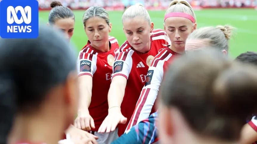 Players huddled together for team strategy before match Players huddled together for team strategy before match