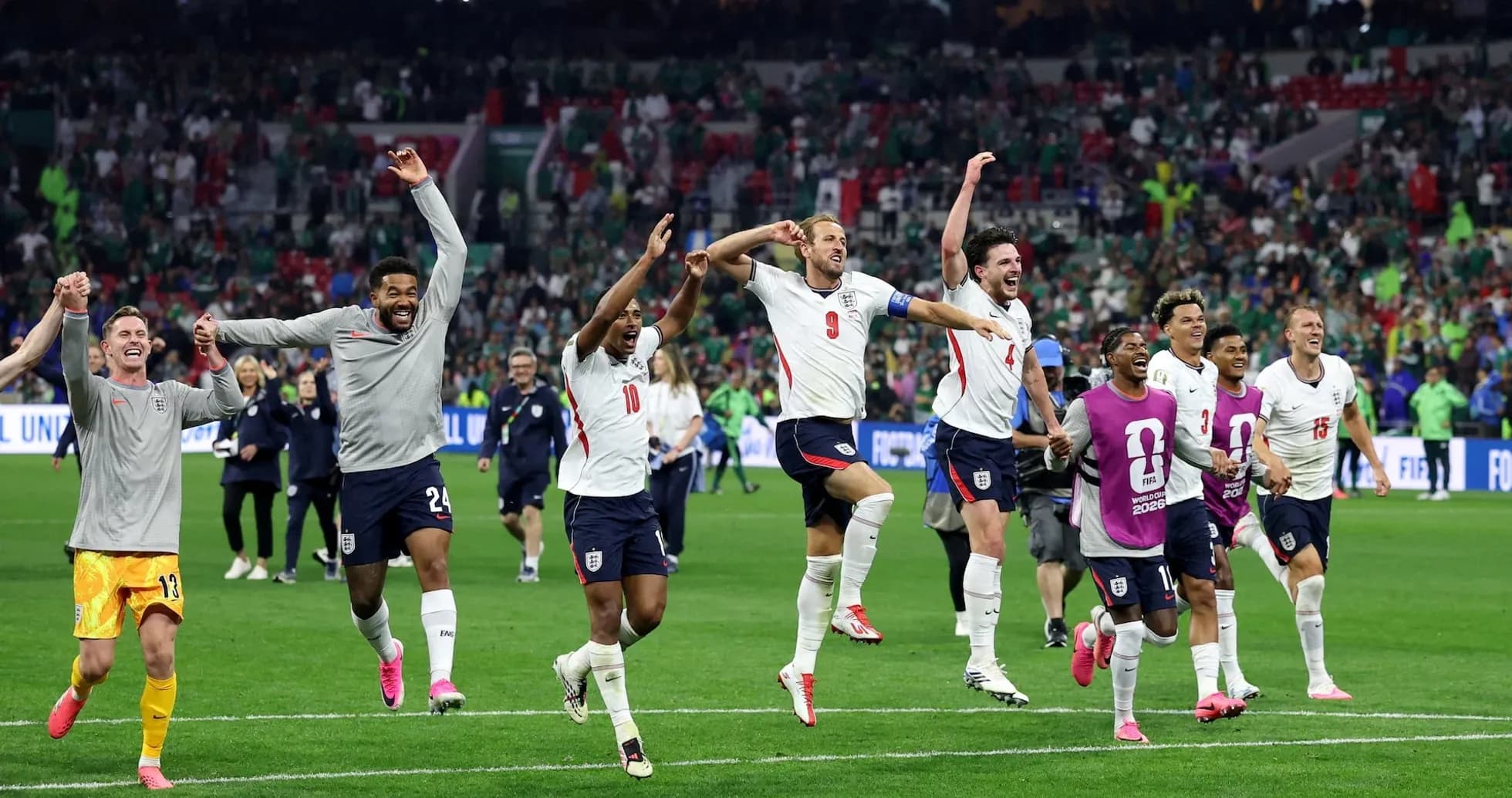 England players celebrating World Cup victory England players celebrating World Cup victory