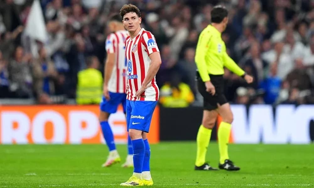 Atletico Madrid player on field during match Atletico Madrid player on field during match