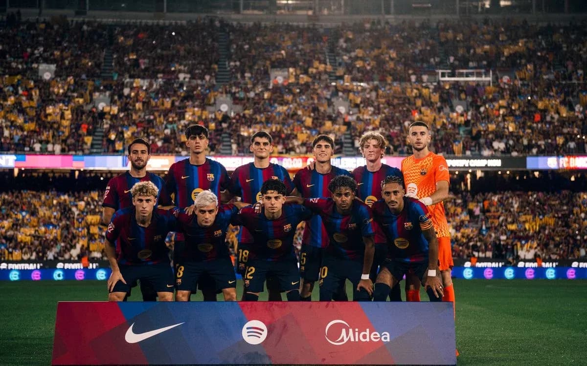 FC Barcelona team photo before match FC Barcelona team photo before match