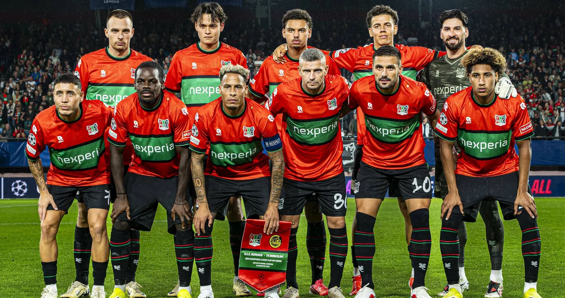 NEC Nijmegen team posing before the match NEC Nijmegen team posing before the match