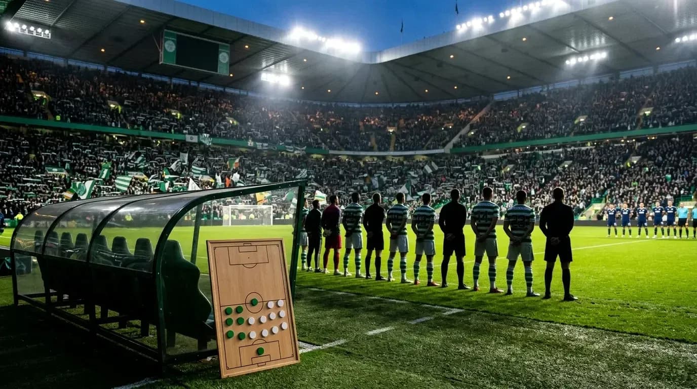 Celtic players lined up before UEFA match Celtic players lined up before UEFA match