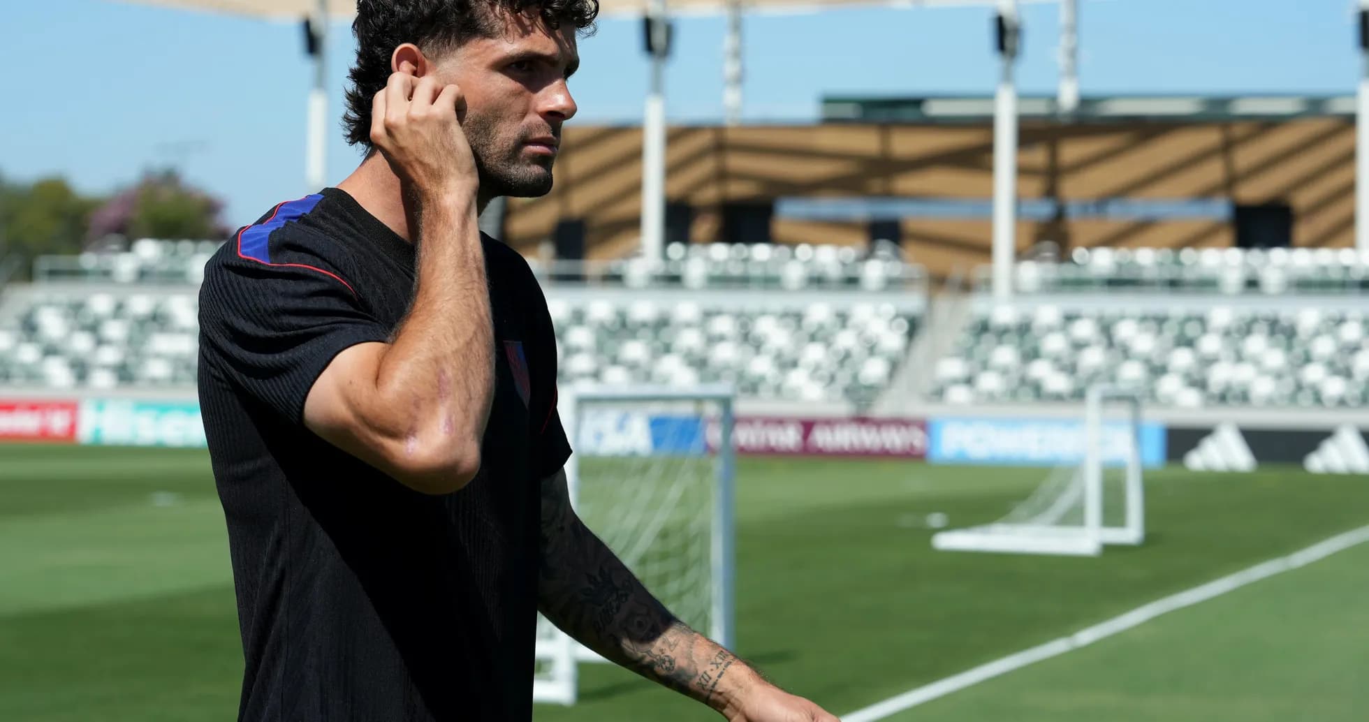 Christian Pulisic training before World Cup match Christian Pulisic training before World Cup match