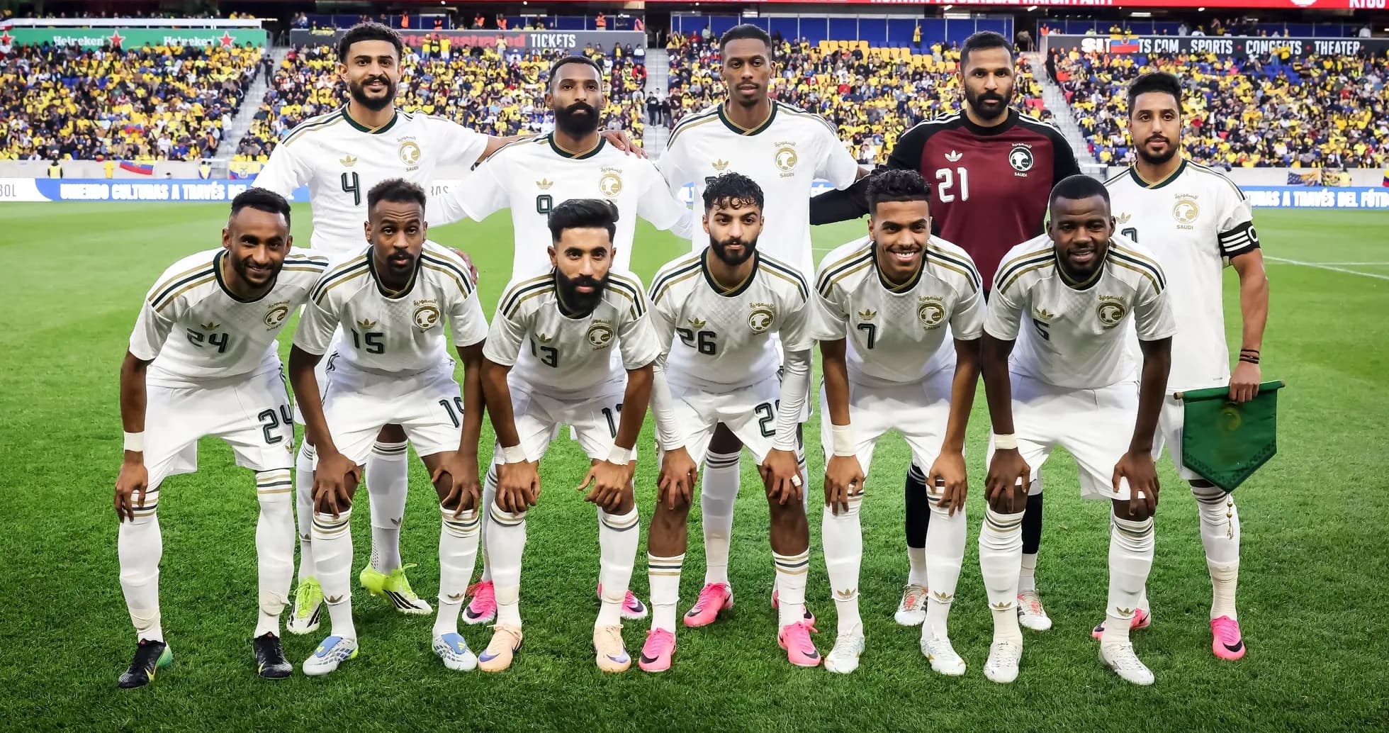 Saudi Arabia national football team posing for photo Saudi Arabia national football team posing for photo
