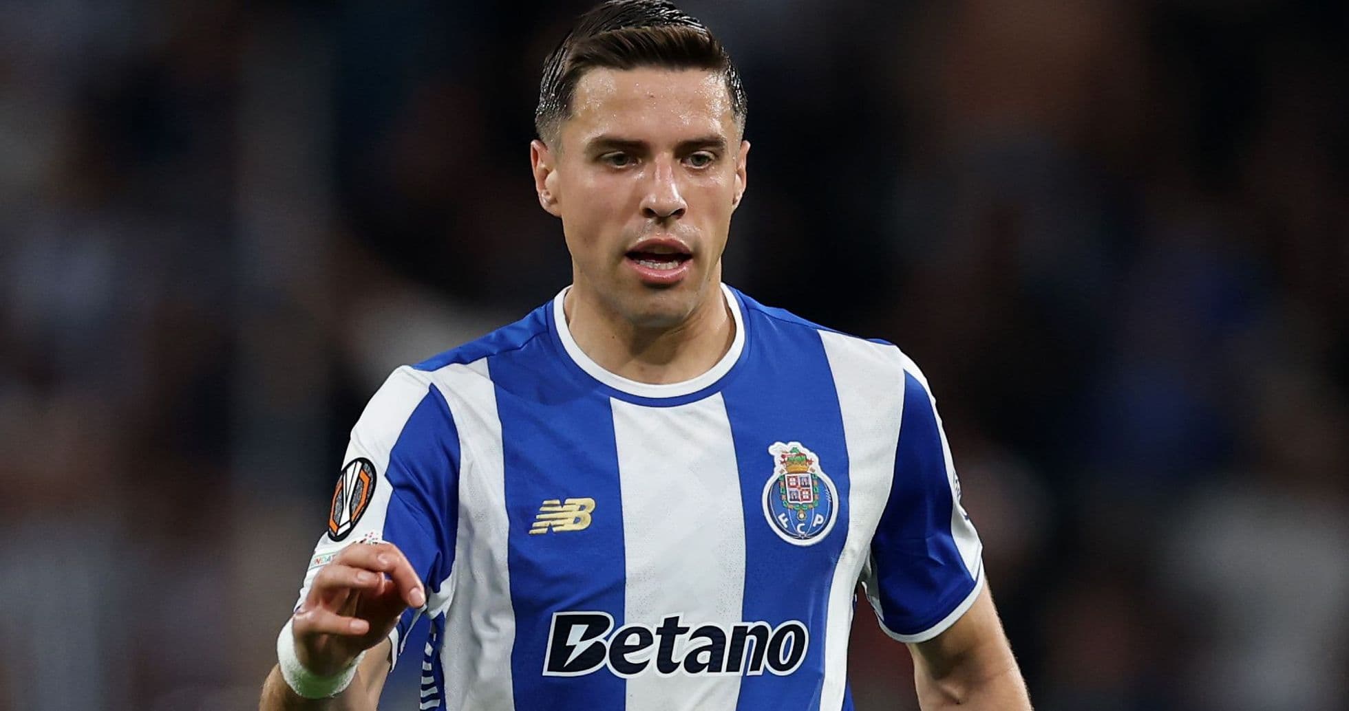 Player in FC Porto jersey during a match Player in FC Porto jersey during a match