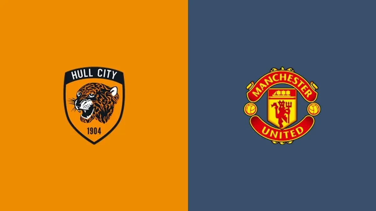 Logos of Hull City and Manchester United Logos of Hull City and Manchester United