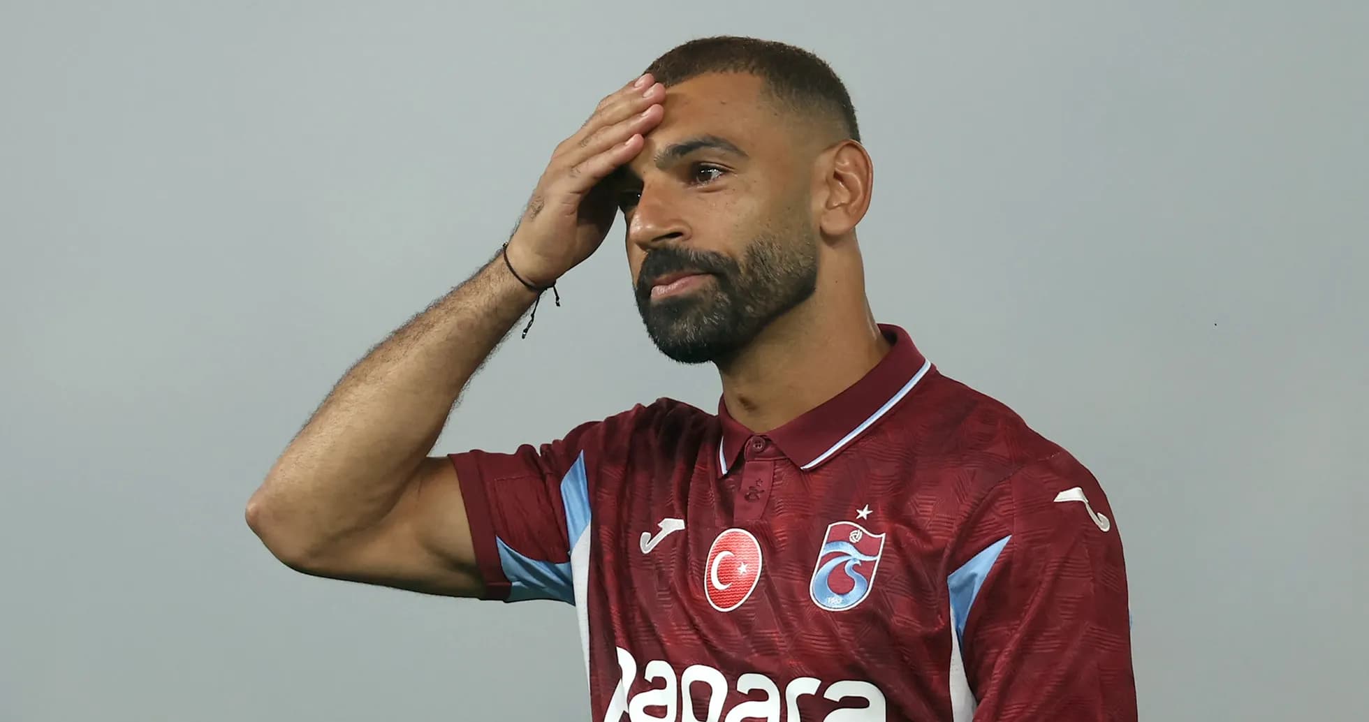 Player in Trabzonspor jersey during press event Player in Trabzonspor jersey during press event