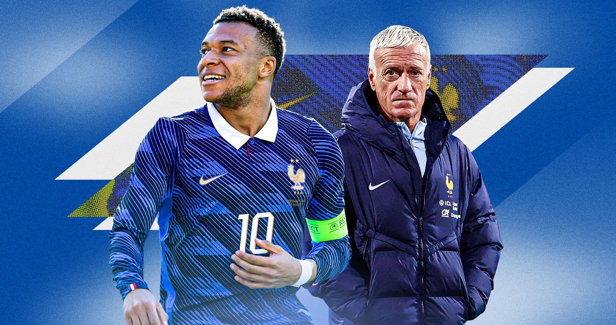 Kylian Mbappé and coach Didier Deschamps for France Kylian Mbappé and coach Didier Deschamps for France