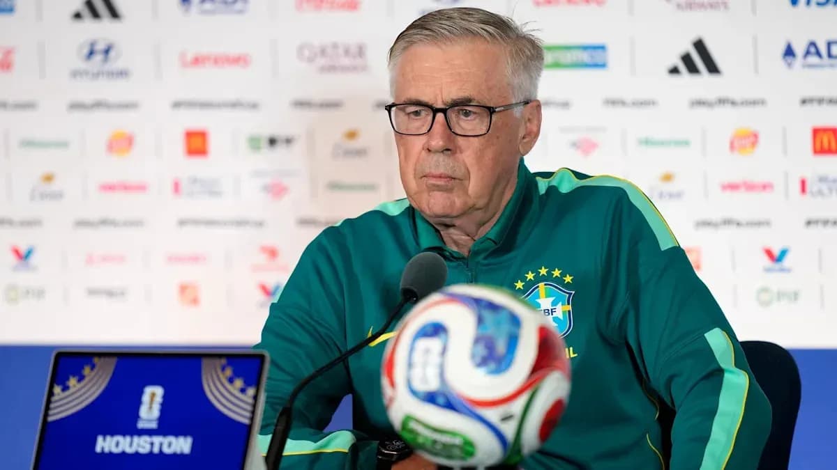 Manager speaking at press conference with soccer ball Manager speaking at press conference with soccer ball