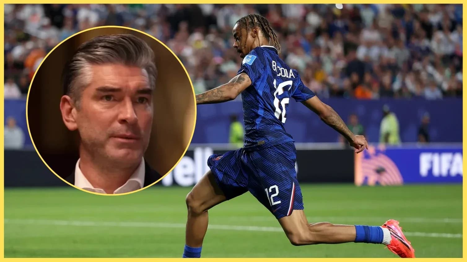 Player running on the pitch during a match Player running on the pitch during a match