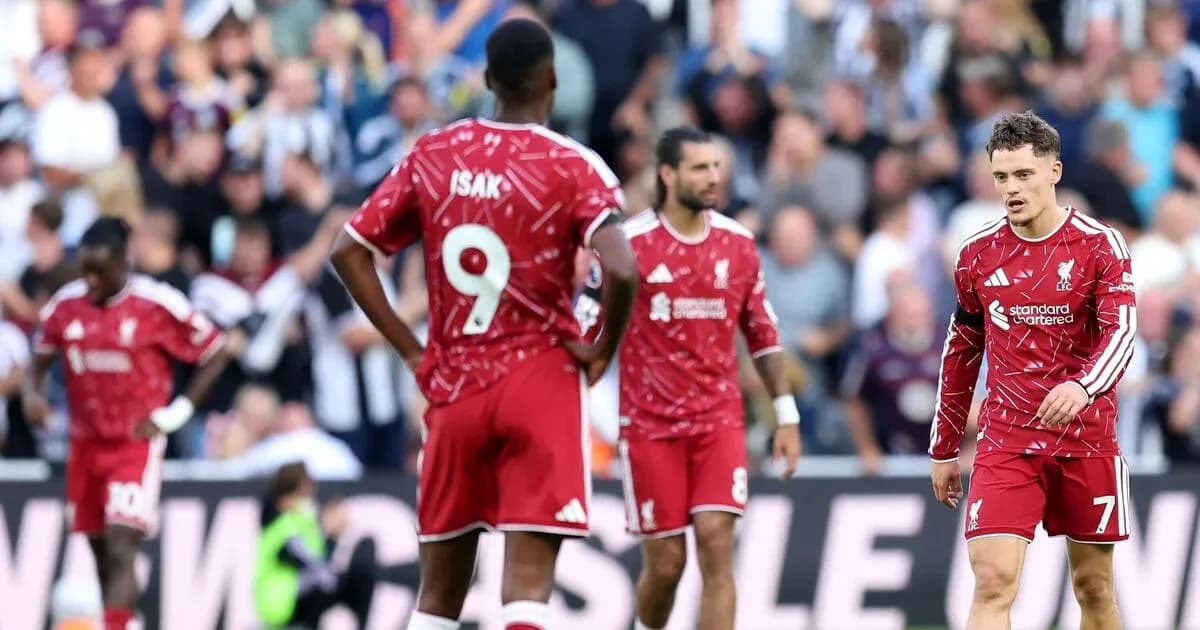 Liverpool players during match with Newcastle United Liverpool players during match with Newcastle United