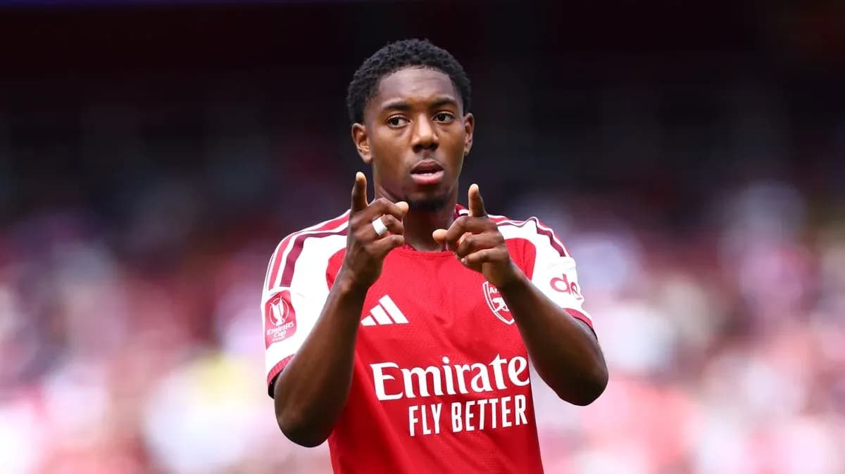 Player gesturing during a match for Arsenal Player gesturing during a match for Arsenal