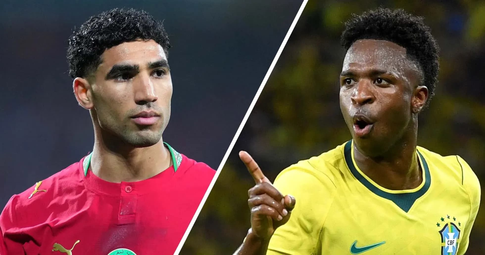 Achraf Hakimi and Vinícius Júnior in match Achraf Hakimi and Vinícius Júnior in match