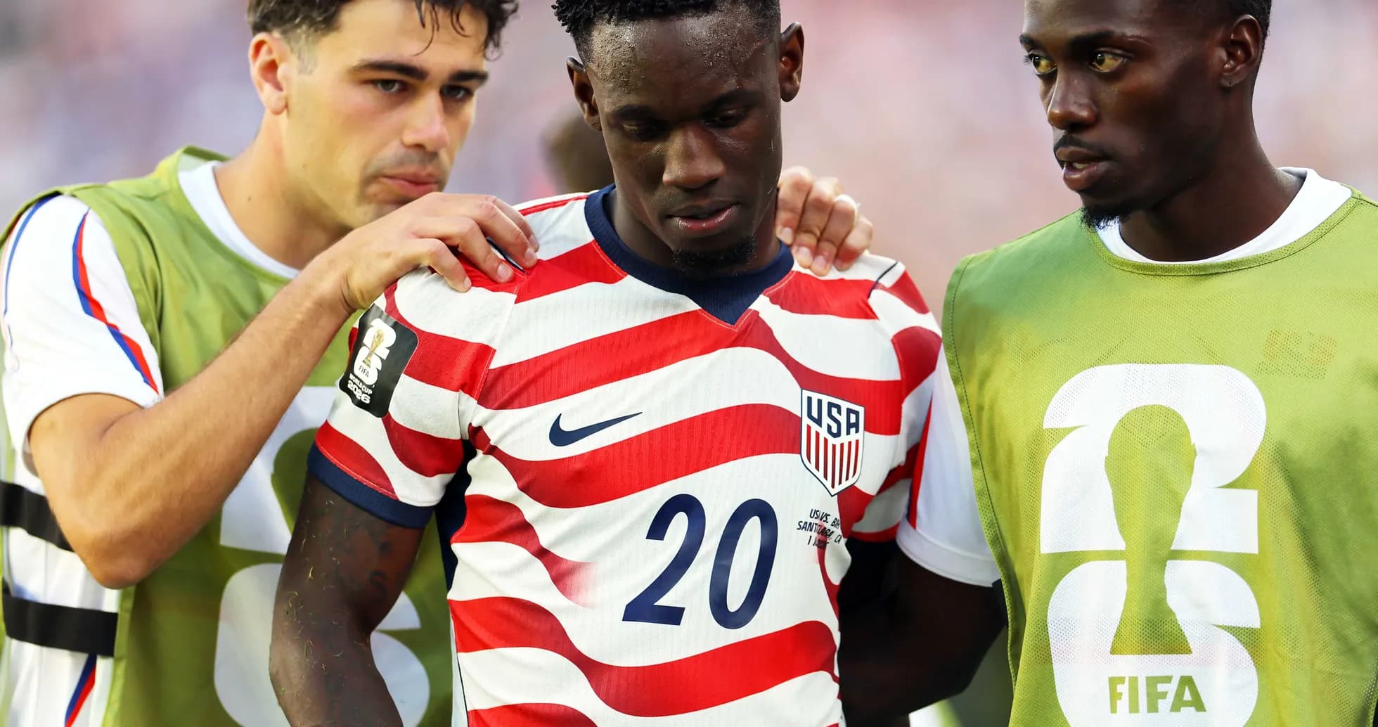 USA players during World Cup match USA players during World Cup match
