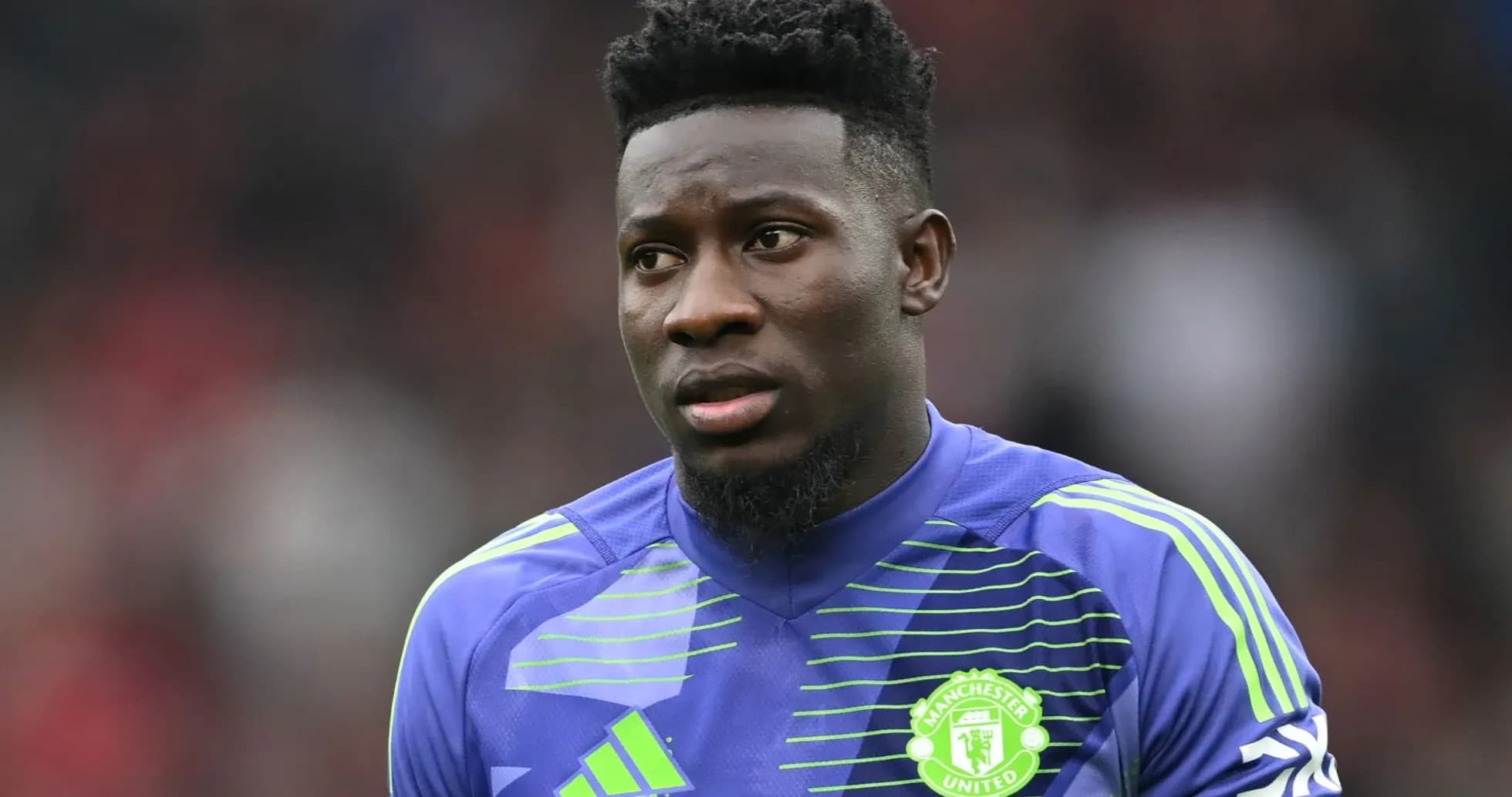 Goalkeeper in Manchester United kit during match Goalkeeper in Manchester United kit during match