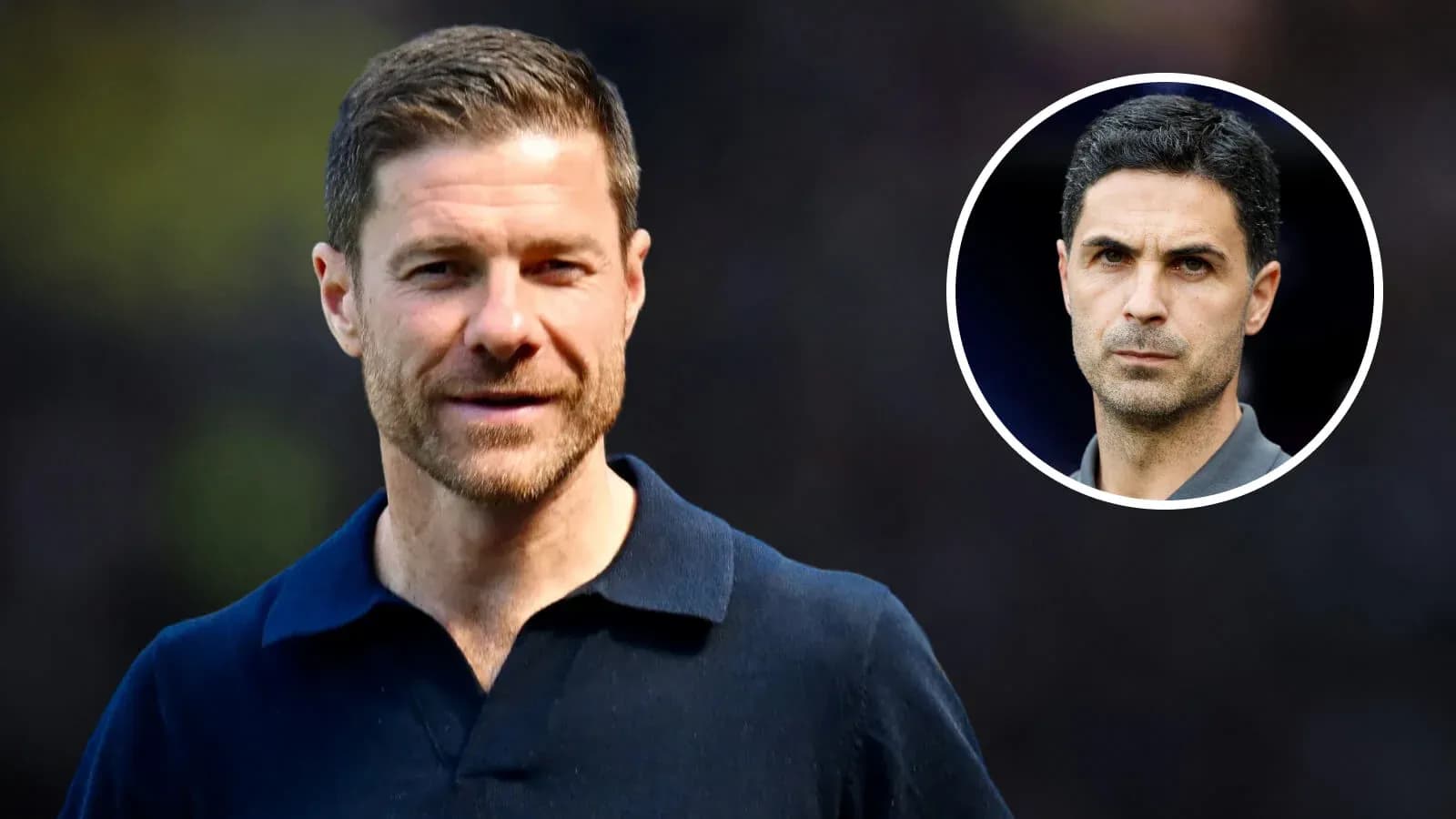Football coaches standing before a match Football coaches standing before a match
