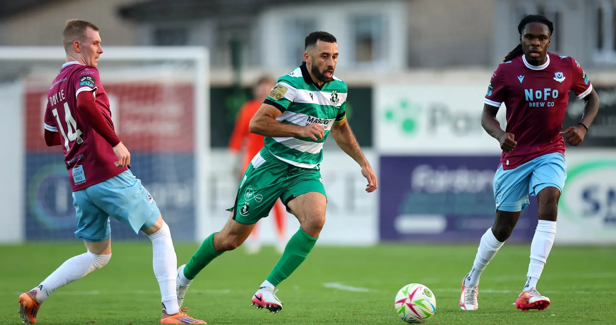 Shamrock Rovers player dribbling during match Shamrock Rovers player dribbling during match