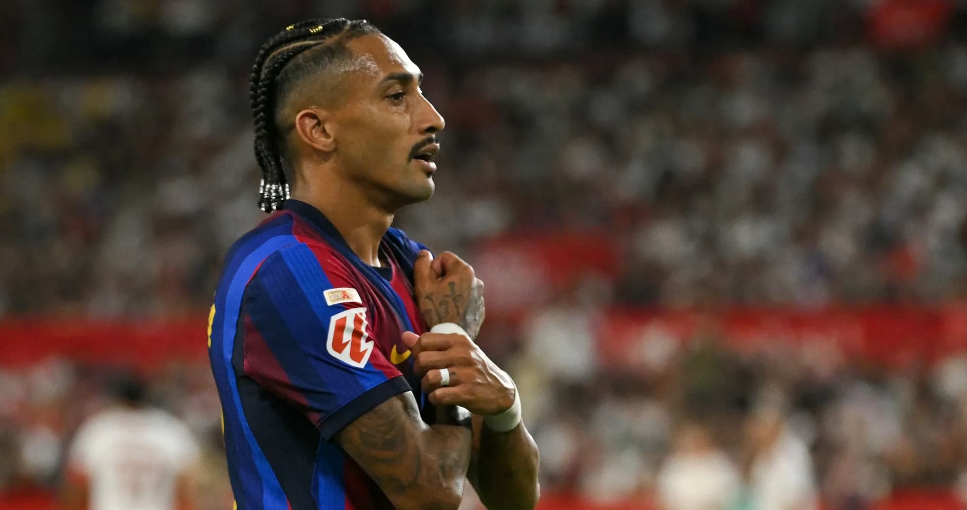 Player from FC Barcelona during a match Player from FC Barcelona during a match