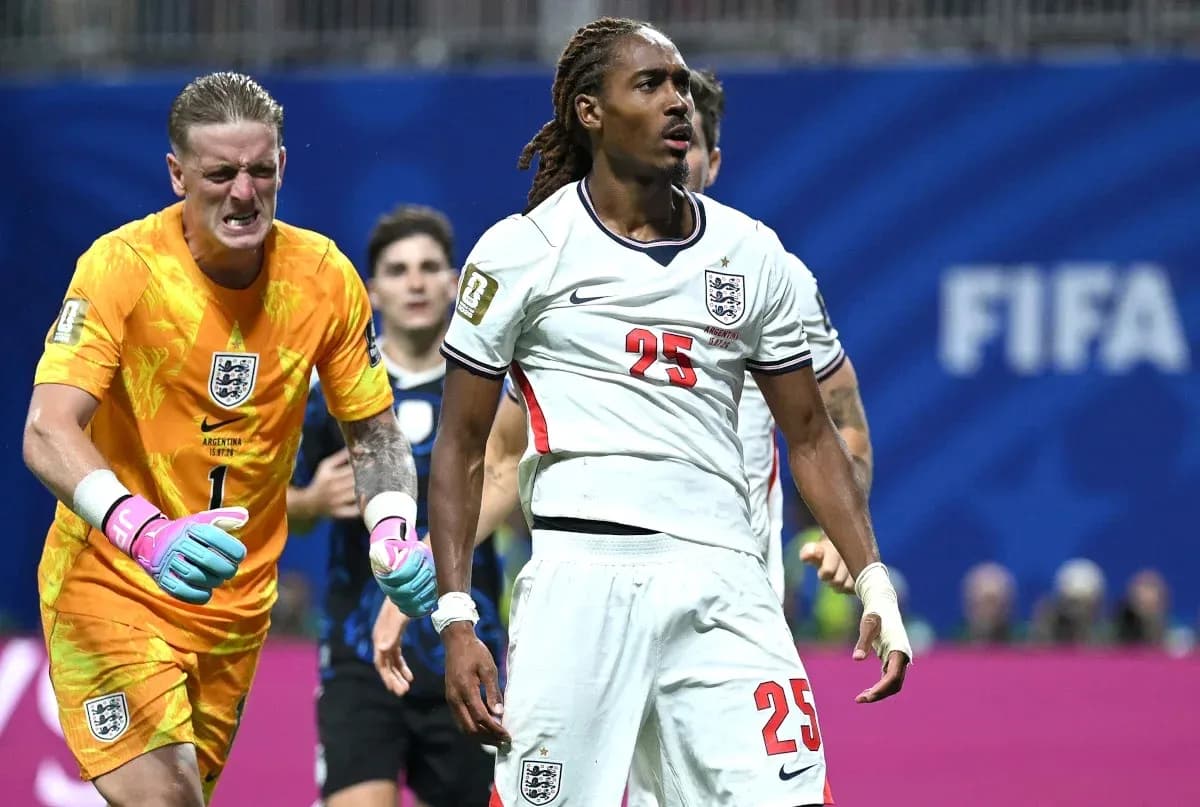 England players reacting during FIFA match action England players reacting during FIFA match action