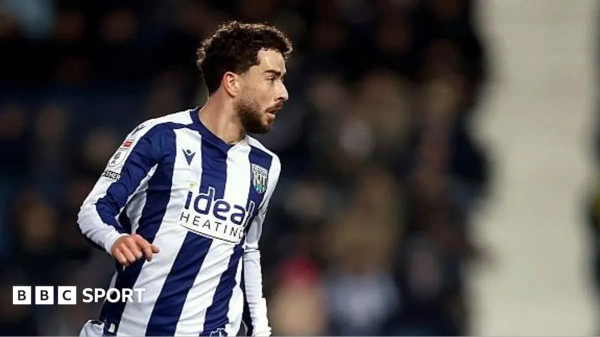 Player in West Bromwich Albion kit during match Player in West Bromwich Albion kit during match