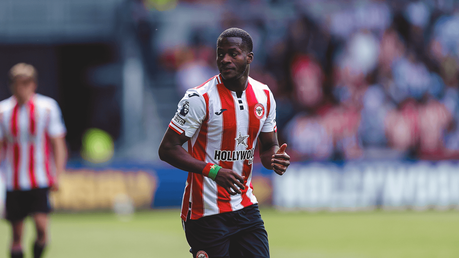 Brentford player during Premier League match Brentford player during Premier League match