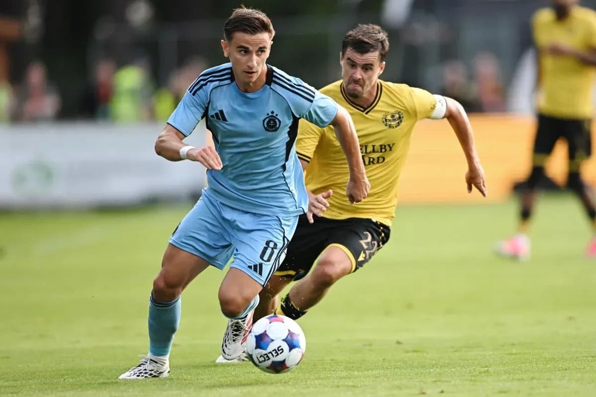 Player dribbling the ball during match Player dribbling the ball during match