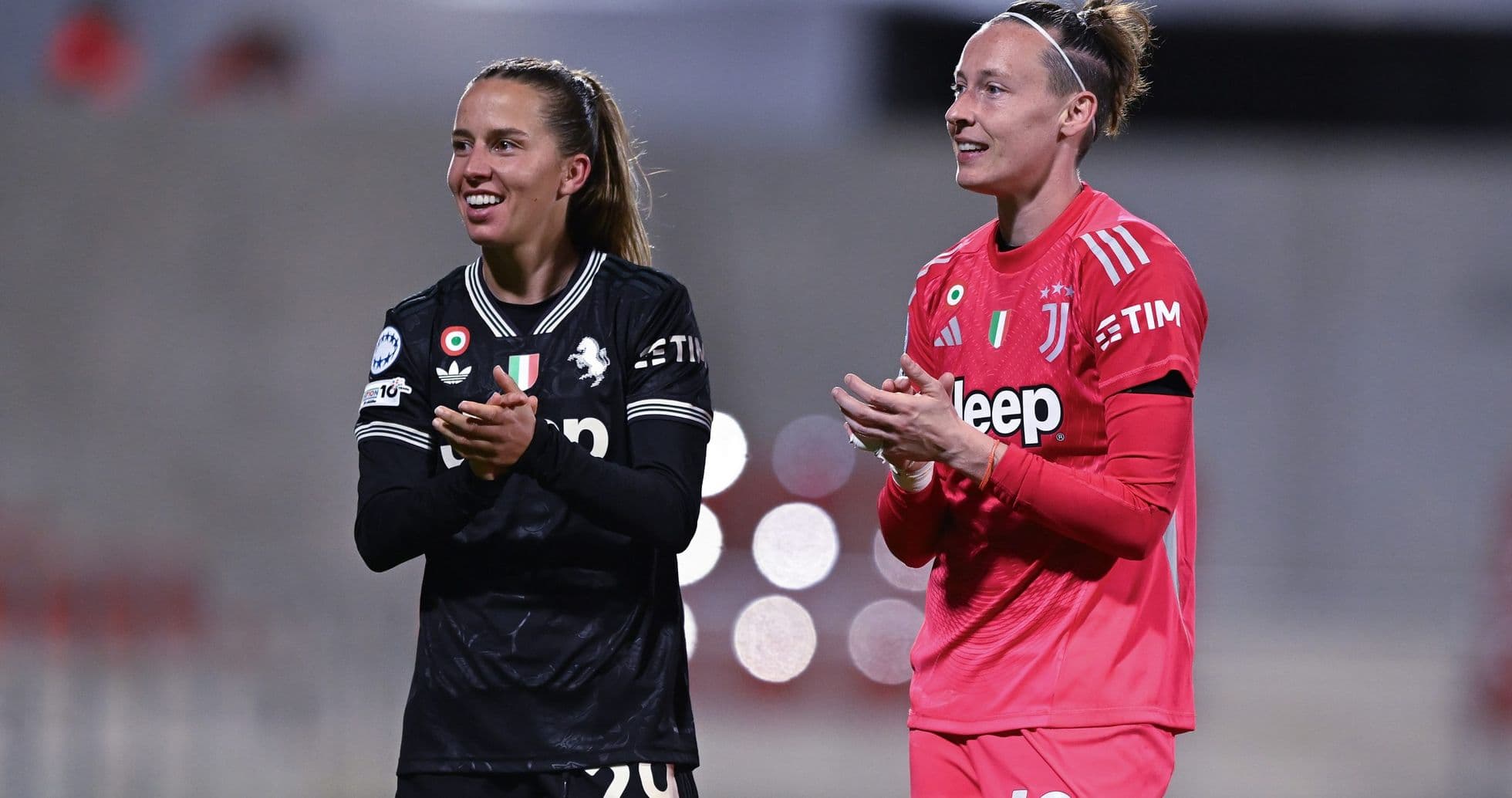 Parma and Juventus players applauding after match Parma and Juventus players applauding after match
