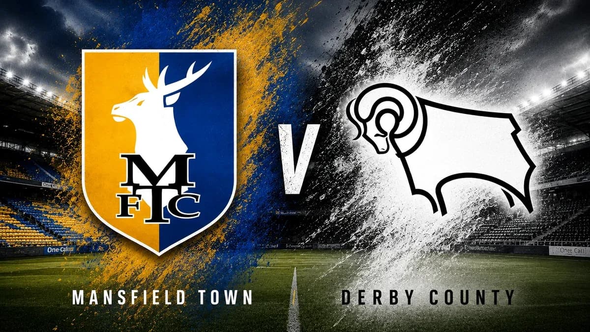 Mansfield Town vs Derby County match graphic Mansfield Town vs Derby County match graphic