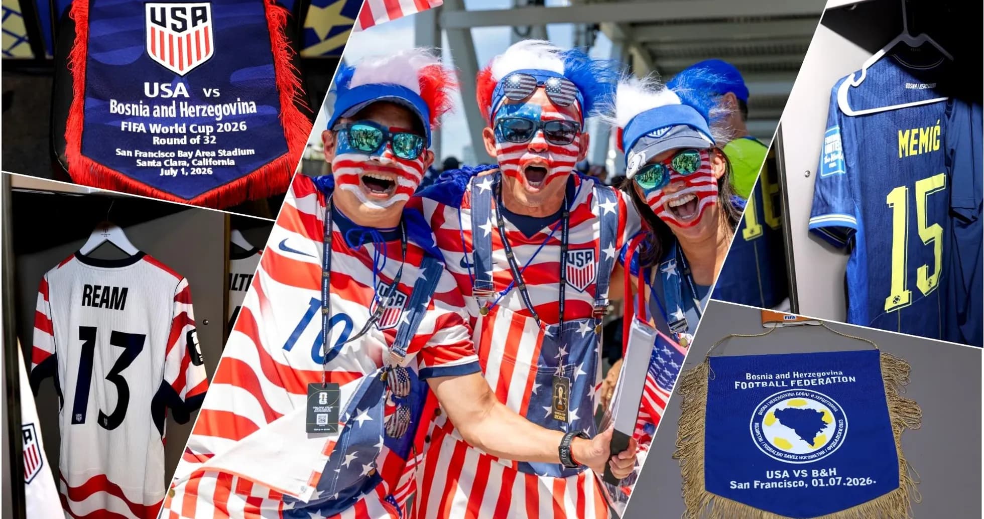 Fans celebrating USA vs Bosnia World Cup match Fans celebrating USA vs Bosnia World Cup match