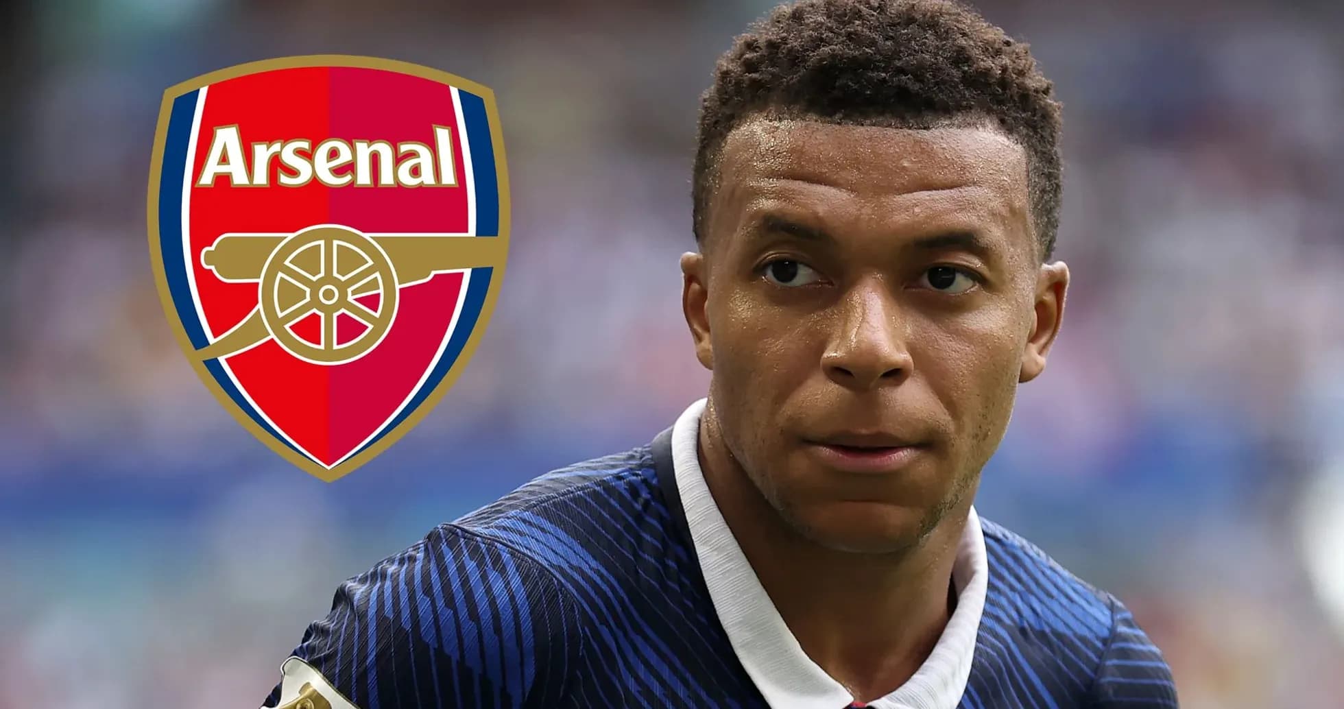 Player with Arsenal logo in background Player with Arsenal logo in background