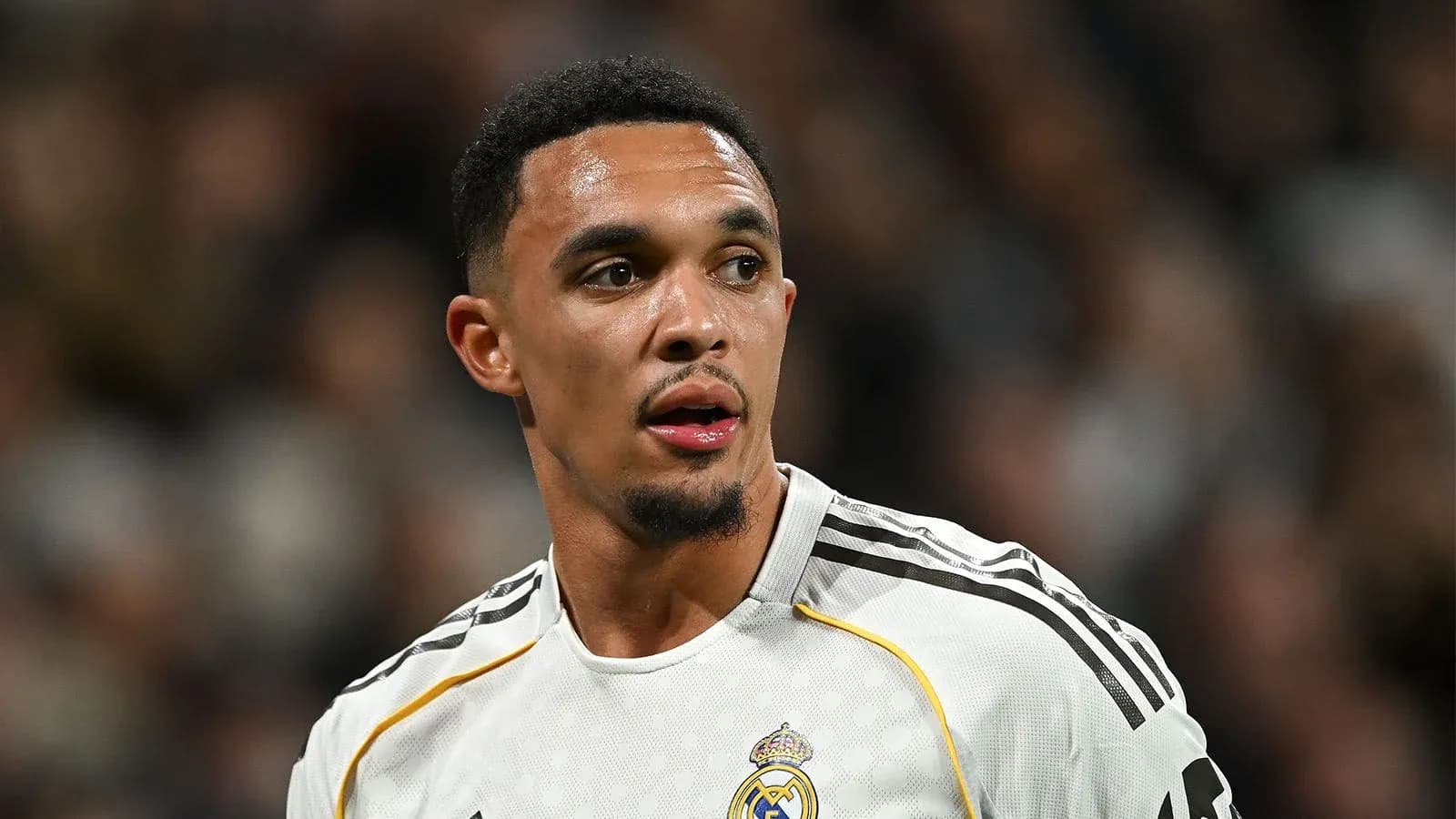 Player wearing Real Madrid jersey during match Player wearing Real Madrid jersey during match