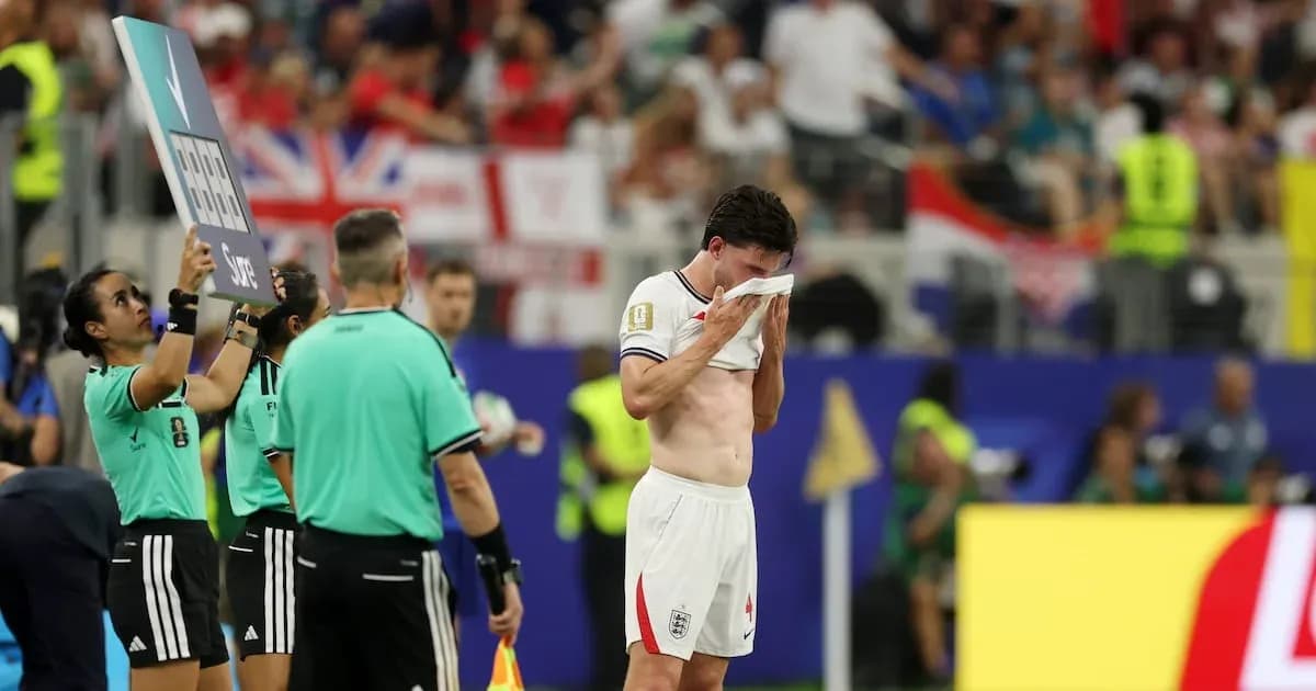 Player wiping face during match substitution process Player wiping face during match substitution process