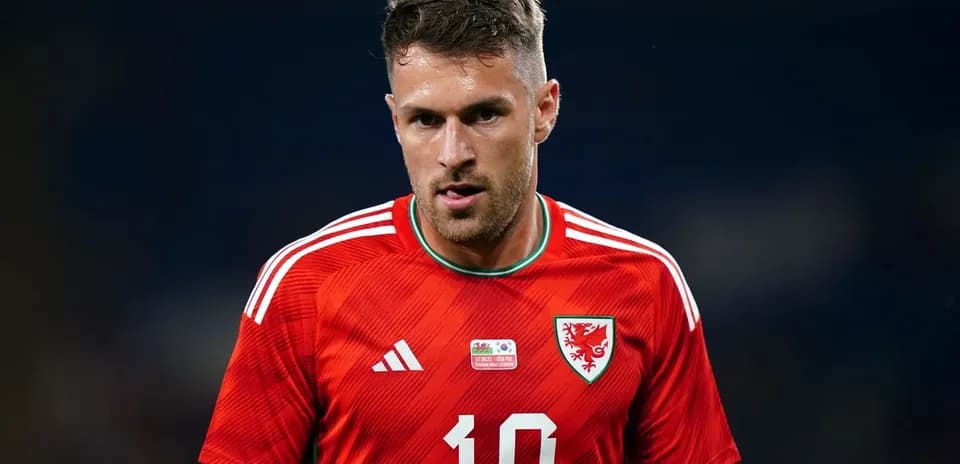 Wales player in red jersey during match Wales player in red jersey during match