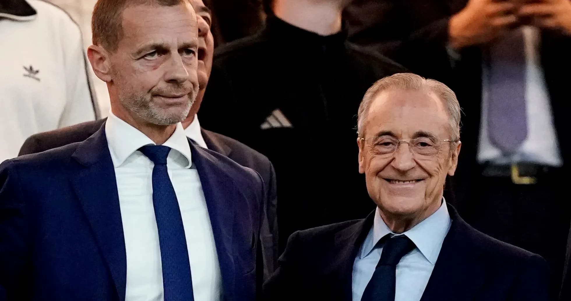 UEFA President and Real Madrid president together at event UEFA President and Real Madrid president together at event