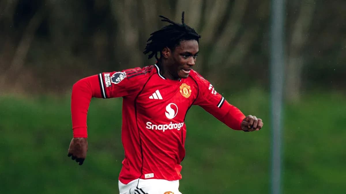 Player running during Manchester United training session Player running during Manchester United training session