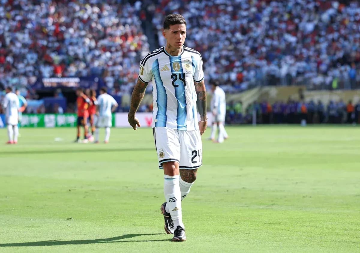 Argentinian player walking on the field during match Argentinian player walking on the field during match