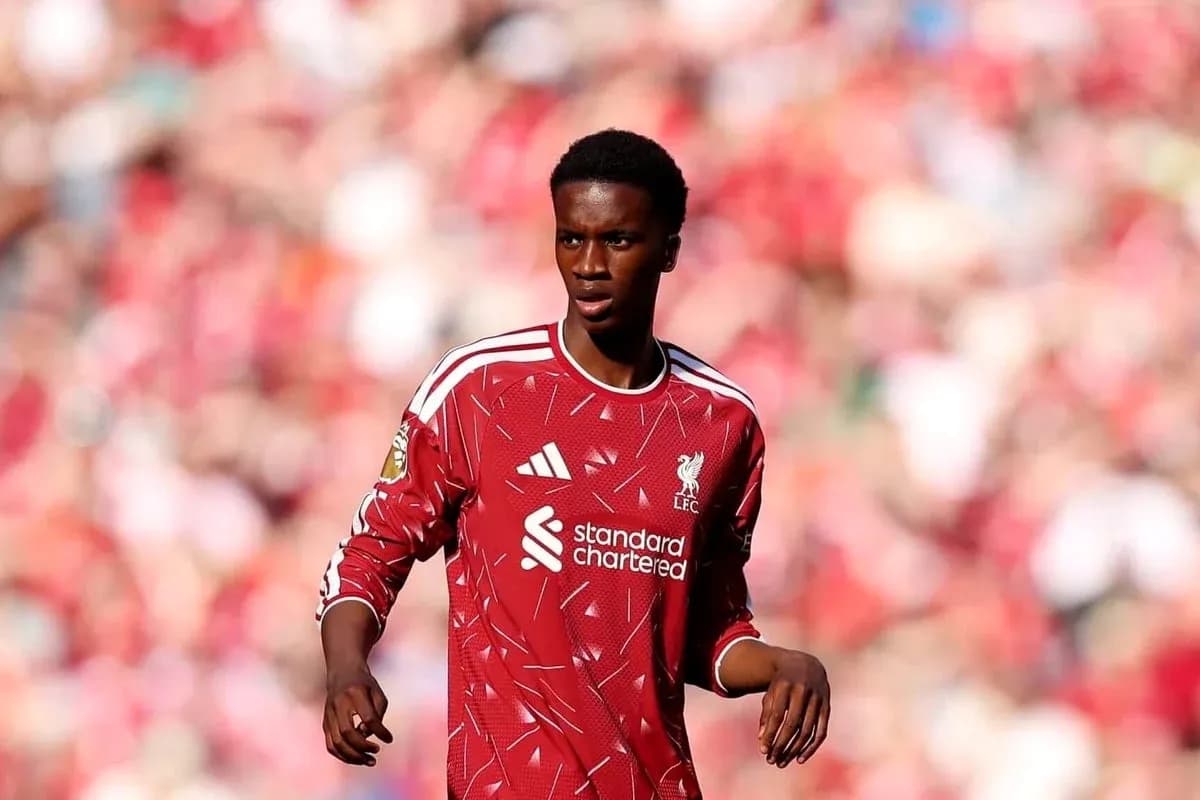 Player wearing Liverpool kit during match Player wearing Liverpool kit during match