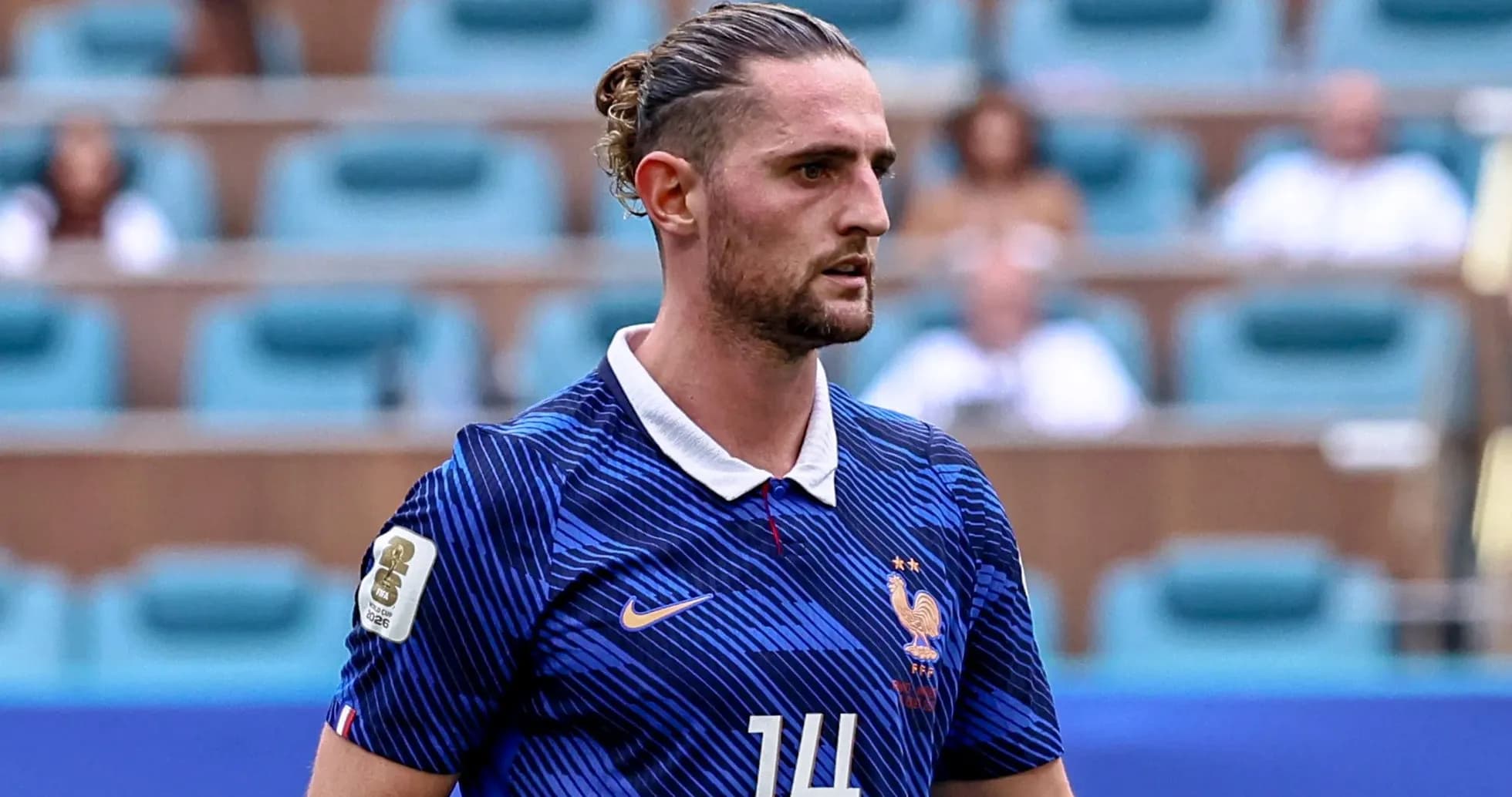 Player wearing France jersey during match action Player wearing France jersey during match action