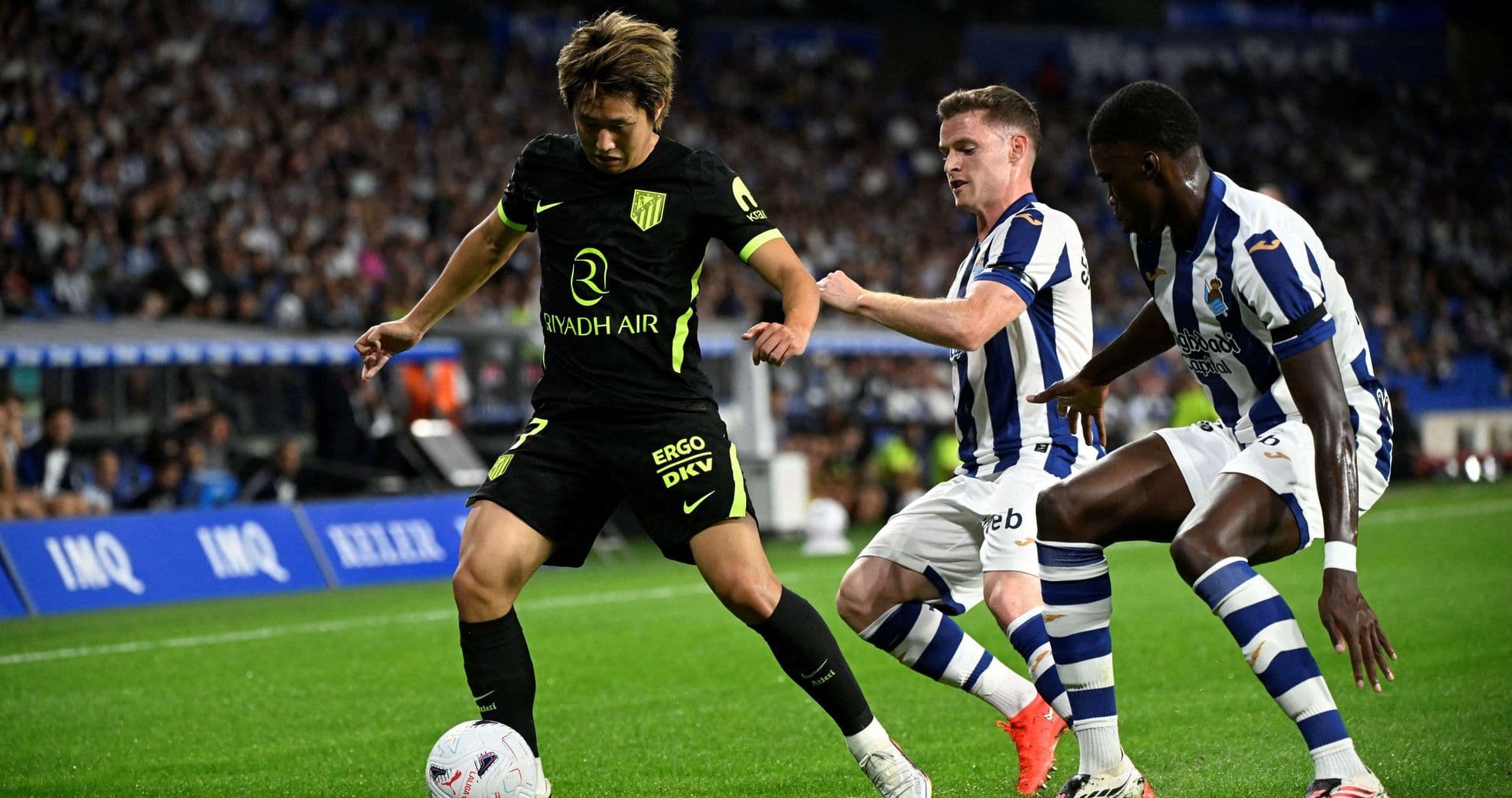 Player dribbling during Real Sociedad vs Atletico match Player dribbling during Real Sociedad vs Atletico match