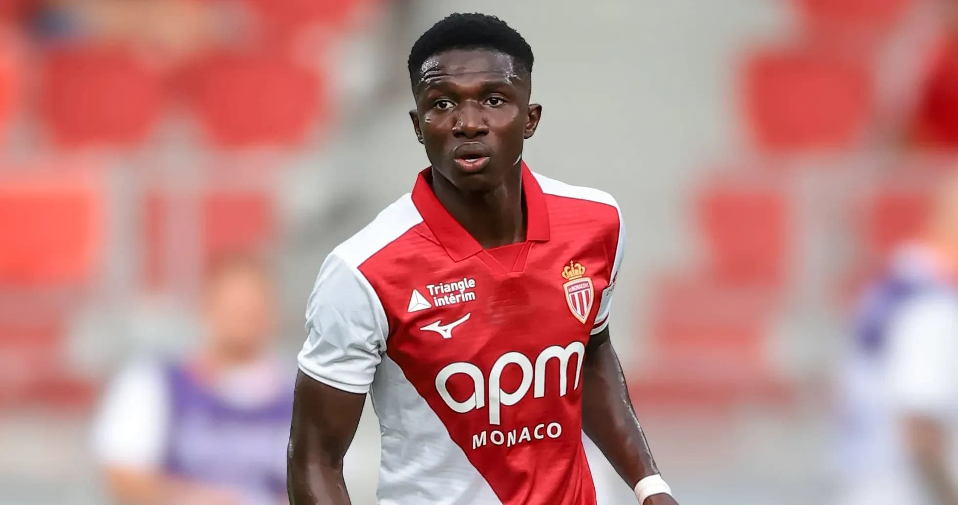Monaco player on the field during a match Monaco player on the field during a match