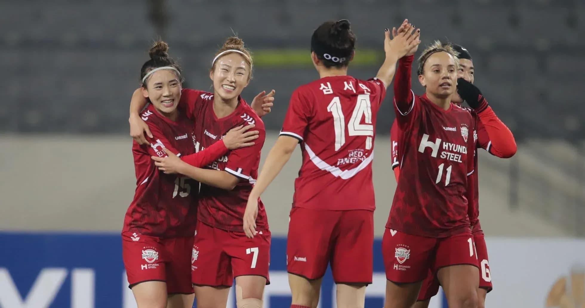Incheon Red Angels W celebrating a goal Incheon Red Angels W celebrating a goal