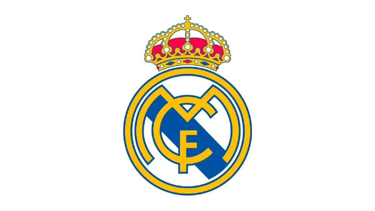 Real Madrid club logo with crown on top Real Madrid club logo with crown on top