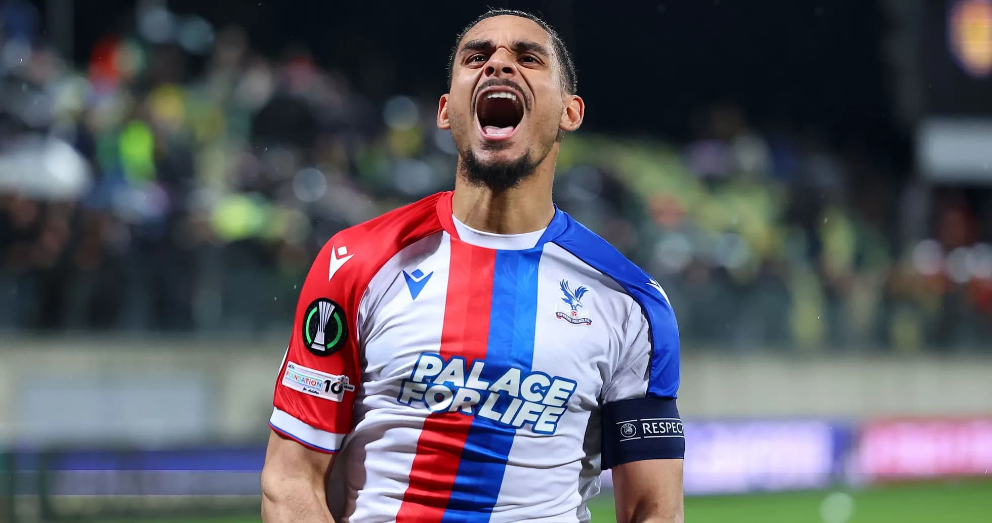 Player celebrating during a match for Crystal Palace Player celebrating during a match for Crystal Palace