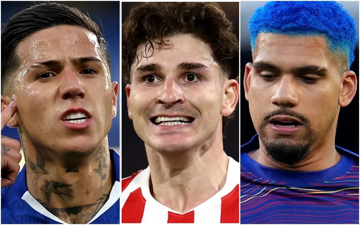 Three soccer players with different hairstyles and expressions Three soccer players with different hairstyles and expressions