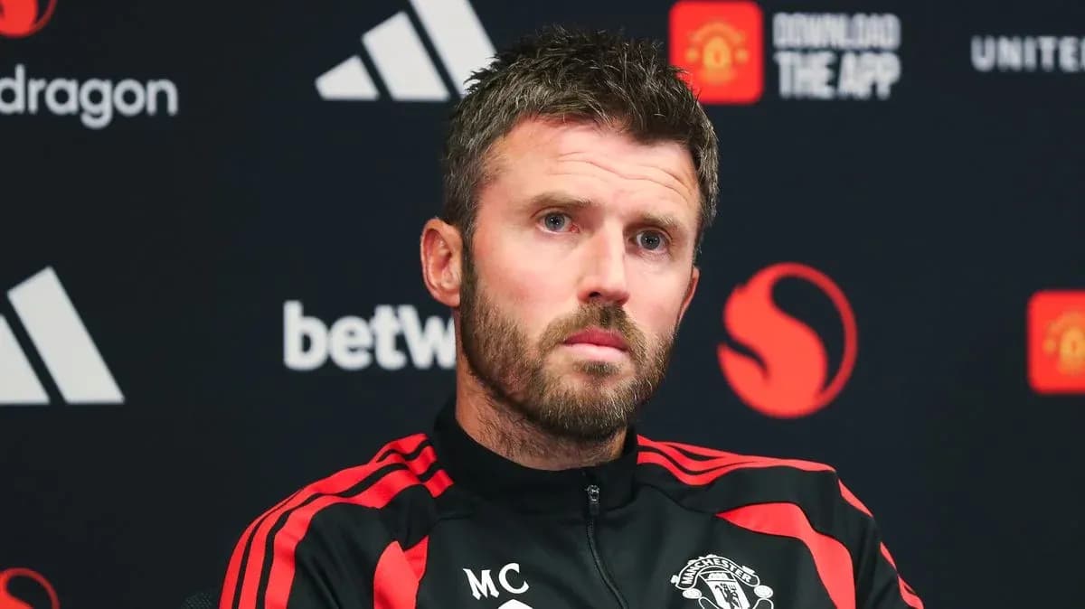 Coach speaking at Manchester United press conference Coach speaking at Manchester United press conference
